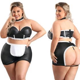 Fantasy Lingerie Play 5 Star Service Maid -Black 1x/2x