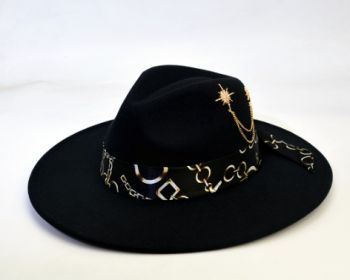 Wool-like Autumn And Winter Felt Cap British Woolen Hat (Option: Scarves in black-LorXL)