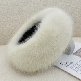 Autumn And Winter Fur No Topless Hat Hair Ring Fur Thickening (Option: Beige-Free Size)