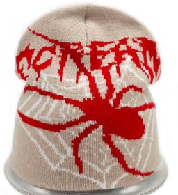 Y2g Knitting Round Machine Cap Jacquard Spider Series No Brim (Option: Khaki)