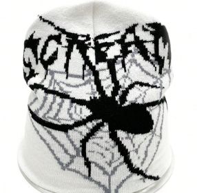 Y2g Knitting Round Machine Cap Jacquard Spider Series No Brim (Option: White)