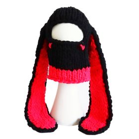 Hand Woven Heavy Wool Warm Hat (Option: Big red-One size)