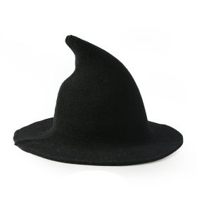 European And American Halloween Wool Wizard Hat (Option: Black-M 56to58cm)