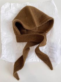 Bandage Warm Balaclava Retro Pullover Earmuffs Hat (Option: Brown)
