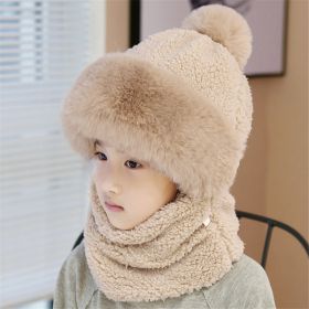 Women's Autumn And Winter Wind-proof Cycling Scarf Mask Integrated (Option: Khaki-Children Size)