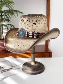 Summer Outdoor Ethnic Style Fedora Hat West (Option: R24D-Free Size)