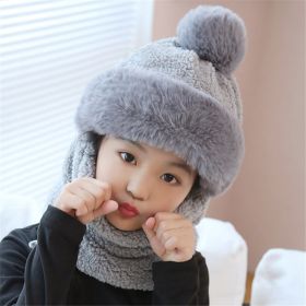 Women's Autumn And Winter Wind-proof Cycling Scarf Mask Integrated (Option: Bluish grey-Children Size)