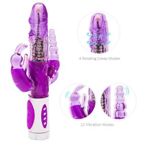 Rose Vibrant Multi Frequency Magic Wand Sucking Vibrarting Clìtorial Stimulator Vibrate USB Rechargeable -Whisper-Quiet Motor - Six Toys for Female Ad (Color: Purple)