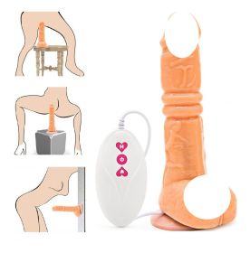 Adult Toy Six Toy Couple Av Head Attachment; Male Erection  USB Rechargeable Lifelike S~êx toy for Women - Bullet Adult toy for Female U-Shape Couple (Color: SKin)