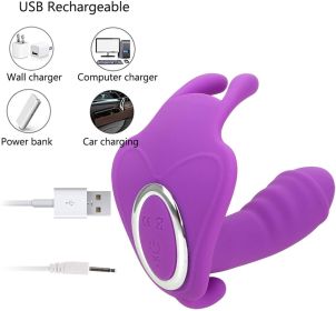 nvisible G Quiet Control Stimulator Remote Control Stimulation USB Rechargeable Rabbit Toy Powerful Underwear Silent Massaging Stimualator 9 Modes Smo (Color: Purple)