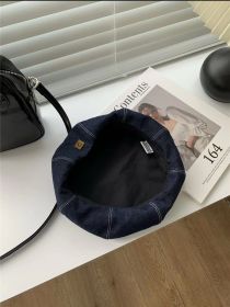 New C-letter Japanese Versatile Cowboy Beret (Option: Dark denim)